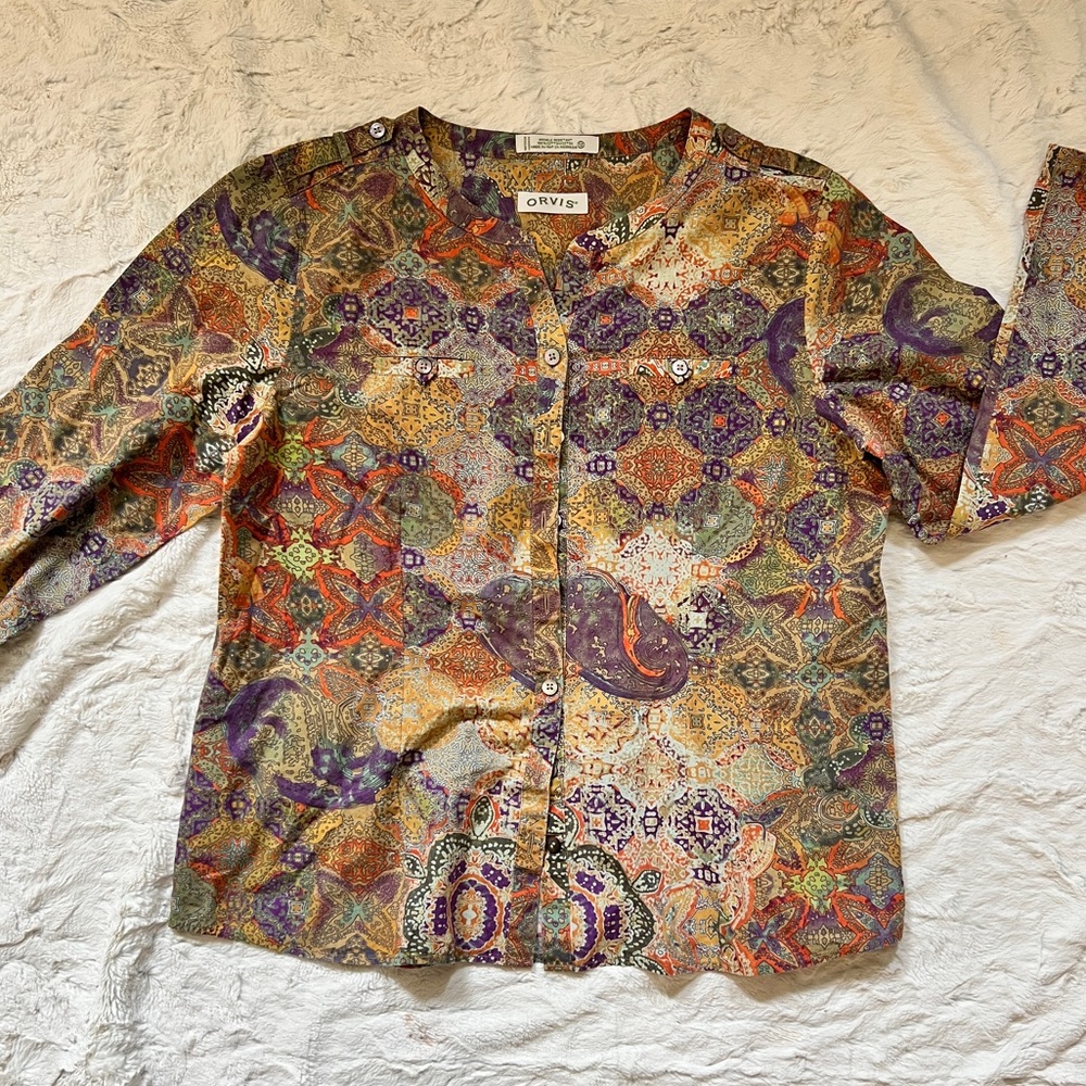 Priced to sell!!! Orvis button down blouse. Excellent condition 9/10 size 12